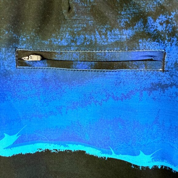 Scales First Mates Blue‑Black Hybrid Stretch Boardshorts – 36 Waist - Picture 3 of 15